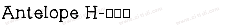 Antelope H字体转换